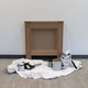 image 1 of JSH Radiator Cover Wood Unpainted Diamond MDF - Small - 78cm (W) x 81.5cm (H) x 19cm (D) | Brown
