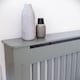 image 5 of Vida Designs Chelsea Radiator Cover Painted MDF Slatted Cabinet, Grey, 172cm