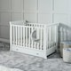 image 2 of Snowdon Mini Cot Bed, Premium Sprung Mattress & Underdrawer – Sleigh Style, Convertible Baby Cot to Toddler Bed, Adjustable Base (White)