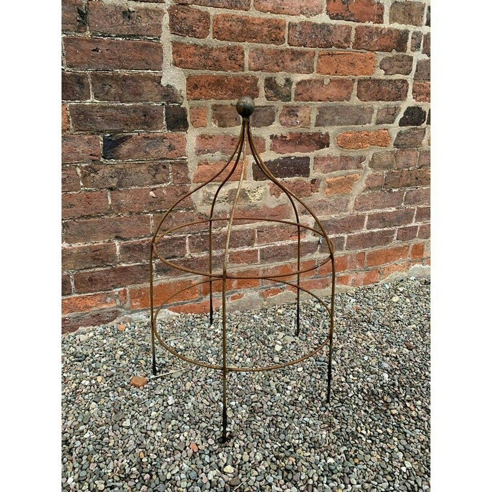 image 1 of Paris Cloche Plant Support - Steel - L43.2 x W43.2 x H72.4 cm - Bare Metal/Ready to Rust