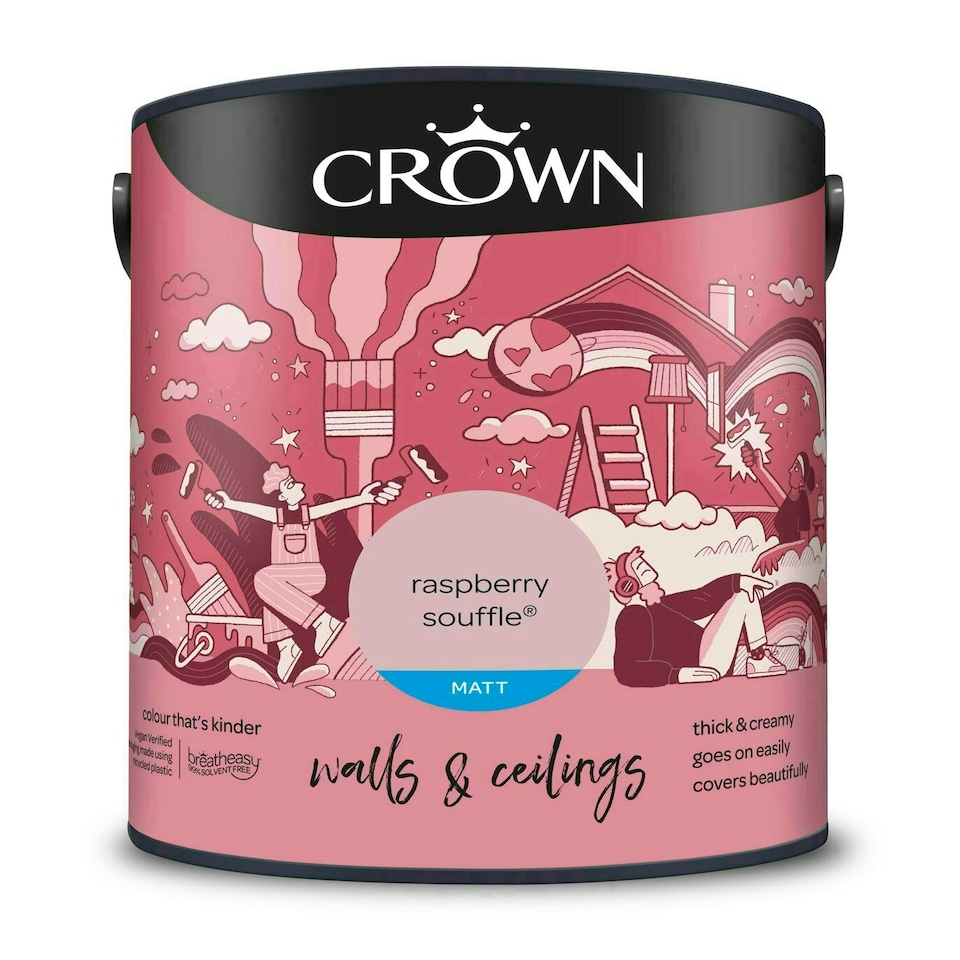 image 1 of Crown Matt Emulsion Raspberry Souffle 5L