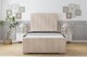 image 1 of Sloomy Radcliffe Sand Naples Bed Frame With 50" Upholstered Headboard 2'6 Small Single