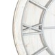 image 2 of Hill Interiors Williston Wall Clock - White/Silver - 90cm x 5cm x 90cm White
