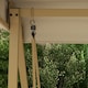 image 7 of Outsunny 3 Seater Garden Swing Chair with Adjustable Canopy and Cushions, Beige | White | Beige