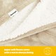 image 2 of Silentnight Snugsie Giant Blanket, Sherpa Fleece Lined, Natural, 240 x 180 cm