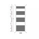 image 2 of Matt Black 1400 x 600mm Heated Bathroom Towel Rail Warmer Ladder Radiator with Straight Manual Valves Pair