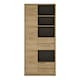 image 2 of Shetland Tall Wide 1 Door 4 Drawer Bookcase