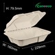 image 4 of Bagasse Sugarcane Takeaway Meal Boxes 9x6 Clamshell Food Containers TUV Home Compostable Certified, Unbleached, PFAS Free & Sturdy for Hot & Cold Food, Restaurants, BBQs Parties