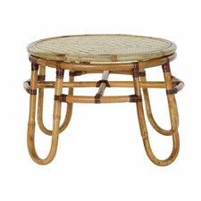 Side table DKD Home Decor Bamboo Rattan (60 x 60 x 42 cm) N/A