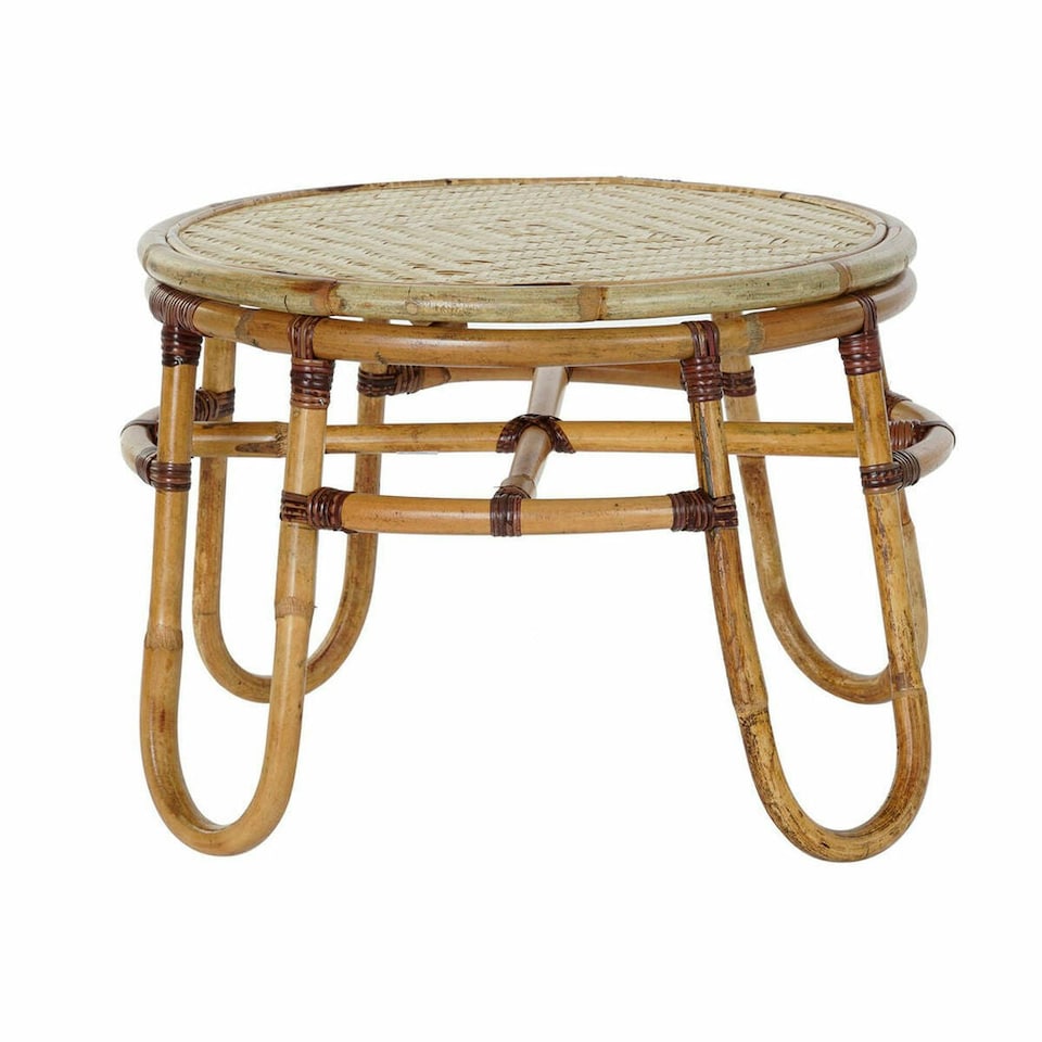 image 1 of Side table DKD Home Decor Bamboo Rattan (60 x 60 x 42 cm) N/A