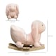 image 7 of HOMCOM Cute Kids Ride-On Rocking Rabbit w/ Sound Handlebars Seat Belt Plush Body