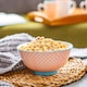 image 2 of Nicola Spring Hand-Printed Cereal Bowls - 16cm - Blue - Pack of 6 | Multi | Multi