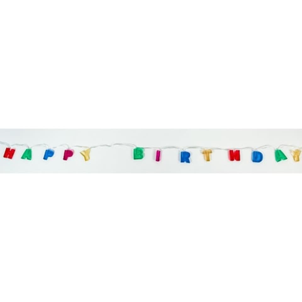 Happy Birthday Battery Operated Led Lights String Decoration 160cm