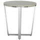 image 3 of Allure Round White Faux Marble End Table White