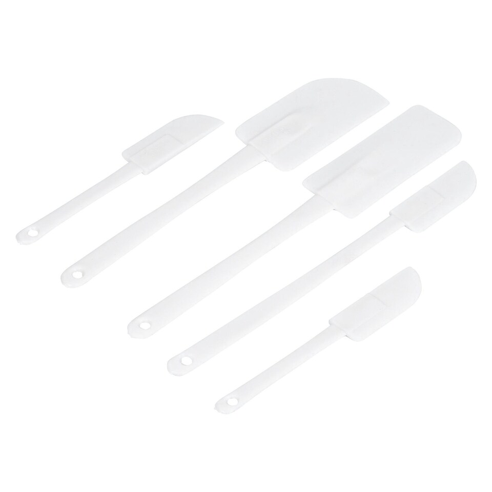 Ashley 5pc Stiff Silicone Spatula Set - White