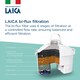 image 9 of LAICA Stream Line Water Filter Jug & 3 bi-flux Water Filter Cartridges Blue 2.3L - Made in Italy