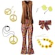 image 9 of Womens Fancy Dress Costume - Hippie Waistcoat, Trousers and Accessories | Multi | colourful | 1