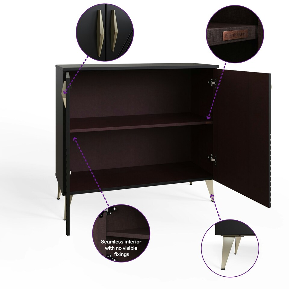 image 1 of Frank Olsen Ava Tall Sideboard Black | Black