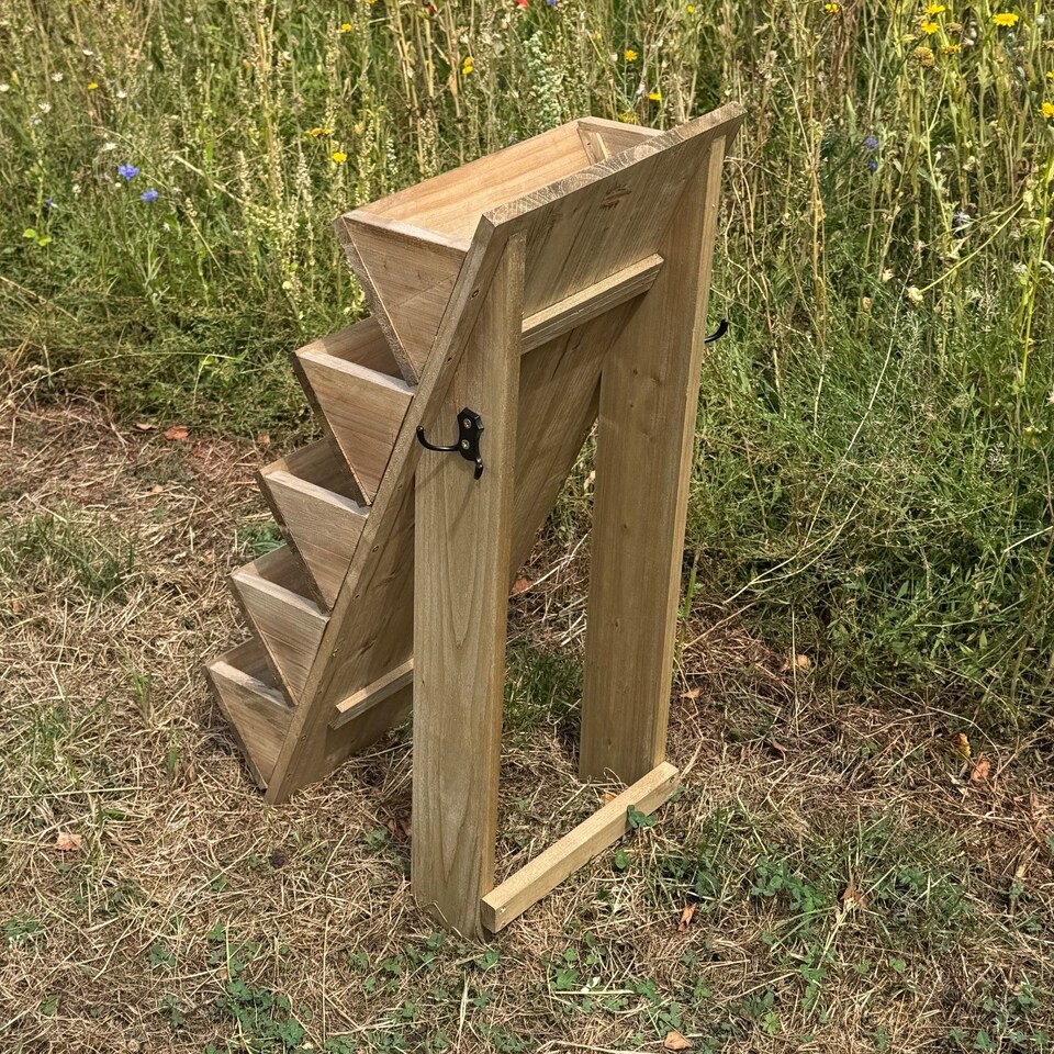 image 1 of 5 Tier Stepped Wooden Garden Flower & Herb Planter - Pack of 2
