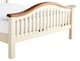 image 4 of 5ft King Size Real oak and Cream,Chunky, Curved, Solid,strong,wood bed frame.High foot end wooden bedstead | Cream | Real Oak & Cream | King