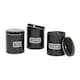 image 1 of Harbour Housewares 3pc Round Metal Tea Coffee Sugar Canister Set - Black - Kitchen Caddy Kitchen Storage Containers Canisters