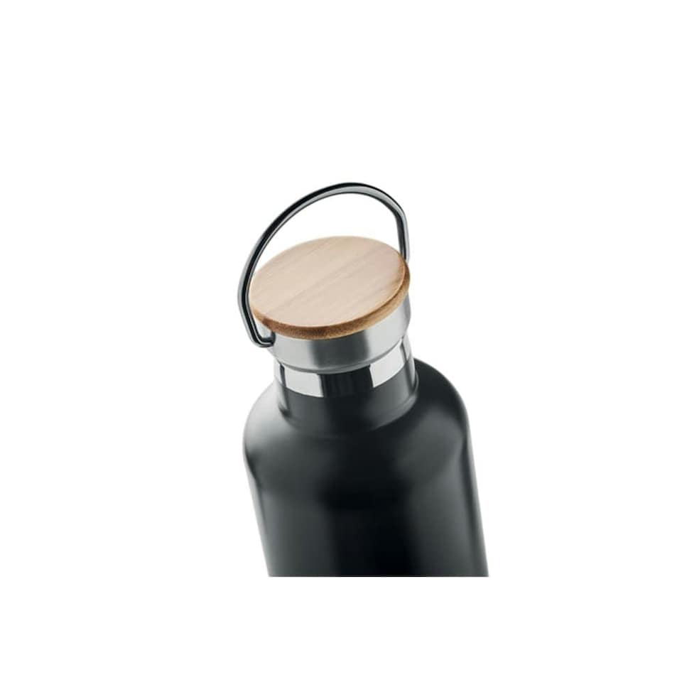 image 1 of MidOcean Helsinki Large Double Wall 1L Flask - Black - One Size | Black | One Size