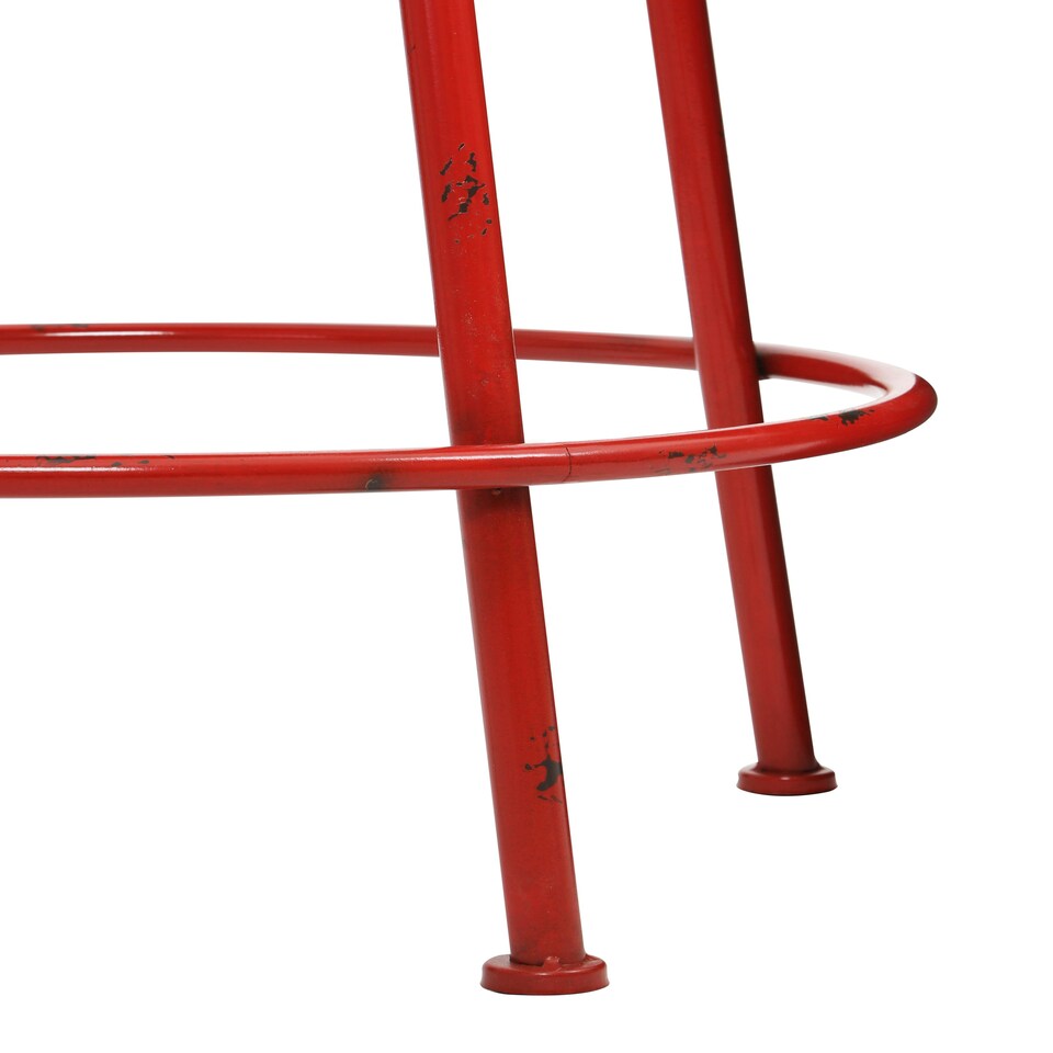 image 1 of Interiors by Premier Artisan Red Metal Bar Stool