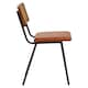 image 3 of Interiors by Premier Tan Leather Dining Chair, Sturdy Dining Room Chair, Leather Effect Accent Chair Brown