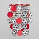 image 2 of ValueLights Football Red Ceiling Pendant Shade and E27 GLS LED 6W Warm White 3000K Bulb