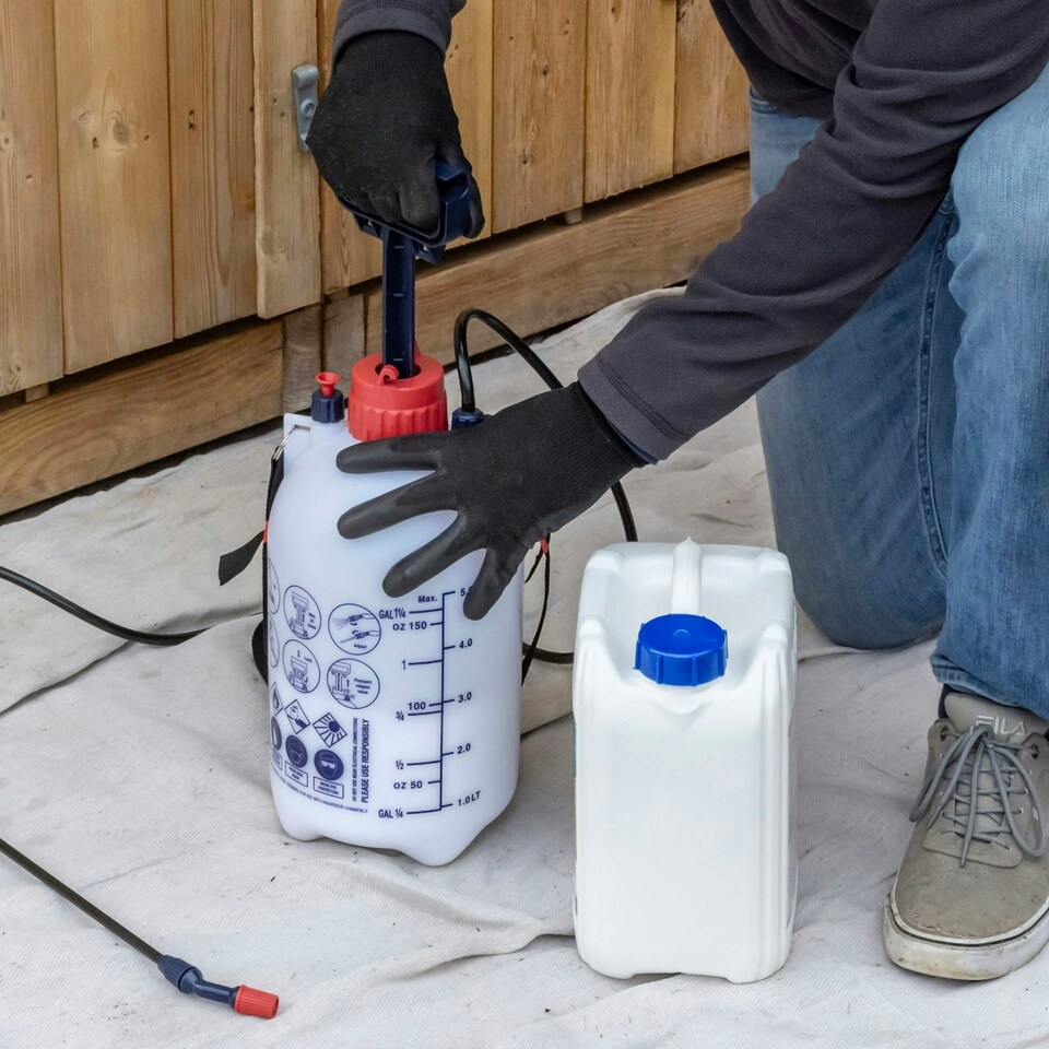 image 1 of Soluguard Woodworm and Rot Treatment (2x5L Clear & Sprayer) Ready for Use Woodworm Killer