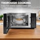 image 4 of Hyundai 800W 20L Black Microwave, Stainless Steel, 11 Power Levels, Auto Defrost, 6 Auto Cook and Defrost Modes HYMW80020
