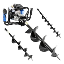 Hyundai 56cc Petrol Earth Auger, 3 Drill Bits (100mm, 150mm, 200mm) HYEA5600X