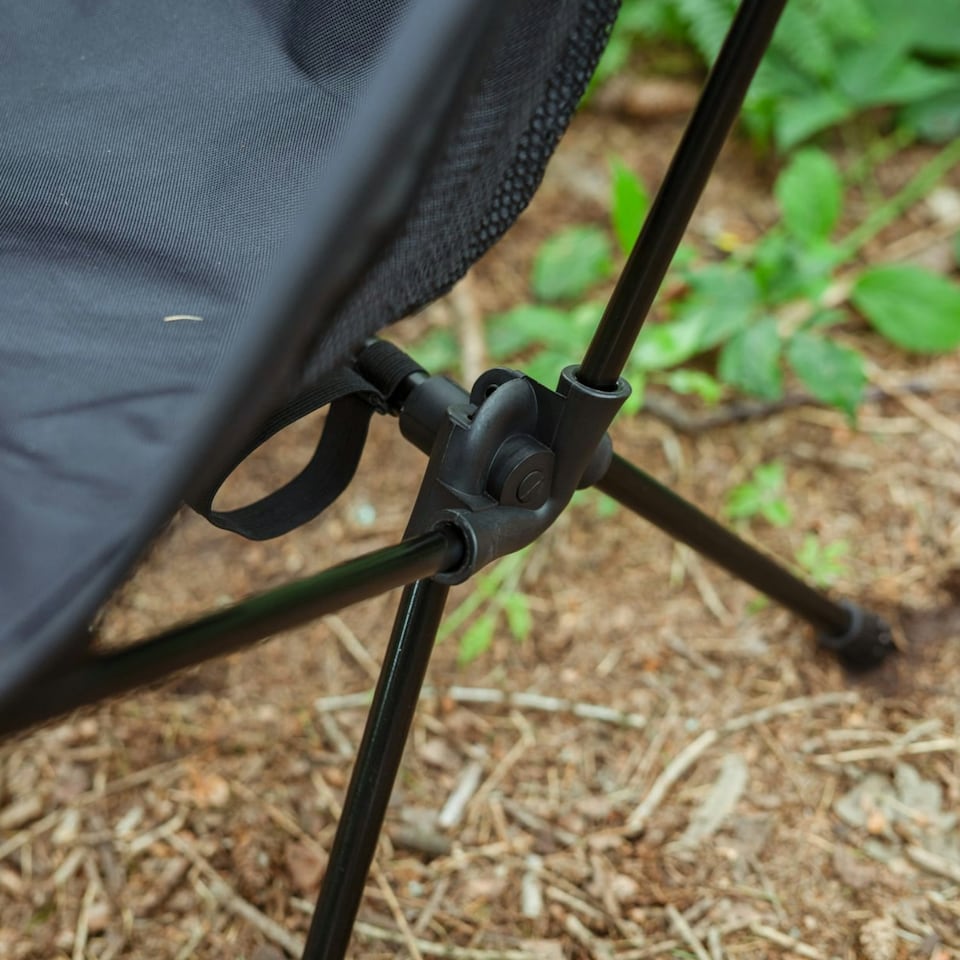image 1 of MoverX Ultra Lightweight High Back Camping Chair, Foldable Garden Outdoor Picnic BBQ Festival Camp Chairs, Pack of 2 Black