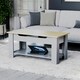image 2 of Vida Designs Lift Up Coffee Table With Storage Compartment & Shelf, Grey & Oak
