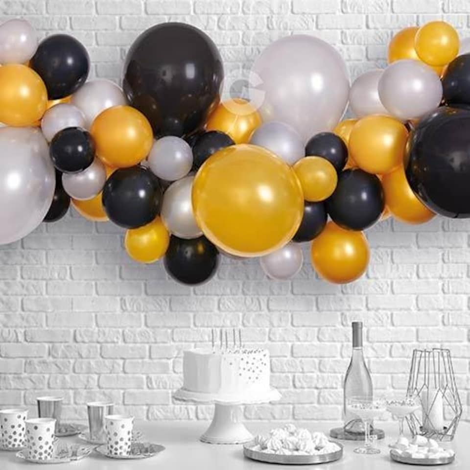 image 1 of Metallic Silver Biodegradable Mini Latex Balloons 13cm / 5 in - Pack of 50 Silver