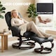 image 6 of HOMCOM Recliner Chair with Footstool, Swivel Recliner Armchair