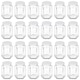 image 1 of Argon Tableware Hexagonal Glass Jam Jars with White Lids - 250ml - Pack of 24