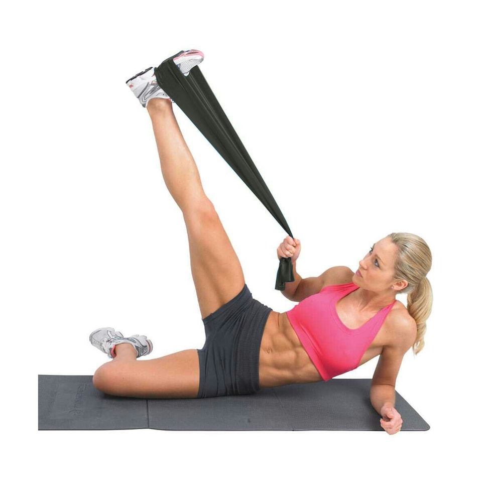 image 1 of Fitness Mad Logo Resistance Band - Black - Strong
