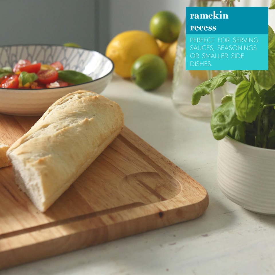 image 1 of Argon Tableware Rectangular Wooden Chopping Board - 40cm x 30cm | Brown | Brown