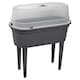 image 1 of Elevated Greenhouse Raised Garden Bed with Lid - Plastic Planter Box Kit | Black | 1