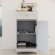 image 8 of Bath Vida Priano 1 Door 1 Drawer Freestanding Bathroom Storage Cabinet, White
