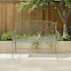 image 1 of Charles Bentley Rustic Metal Garden Bench - Leaf Design | Green | Green
