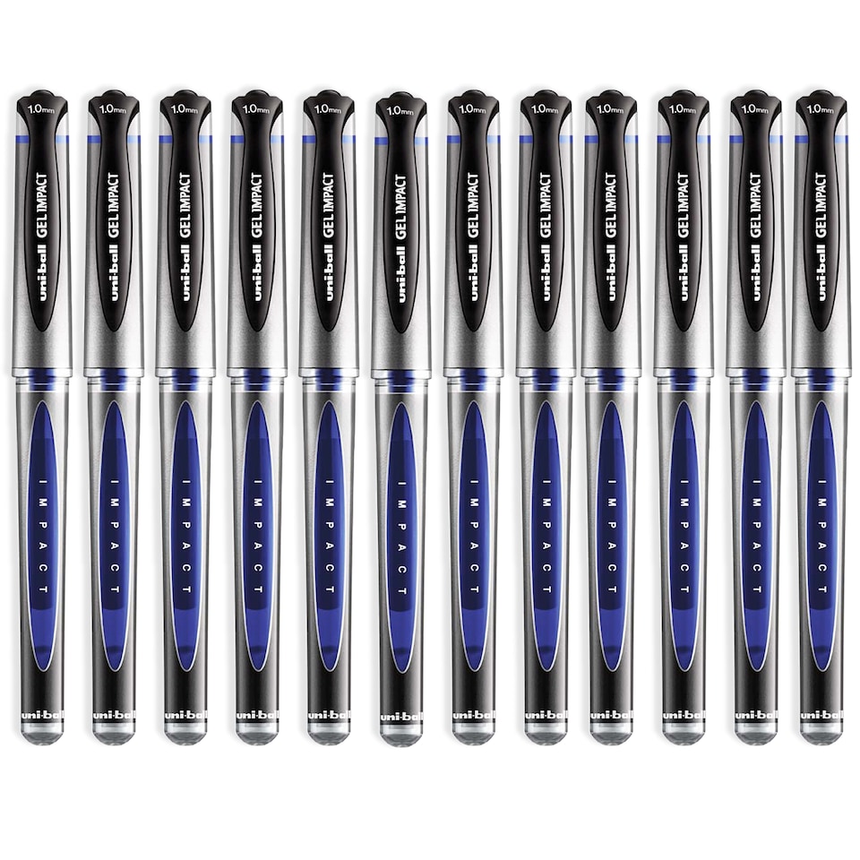 image 1 of Uni-Ball UM-153S Gel Impact Broad Rollerball Pen 1.0mm Pack of 12