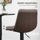 image 5 of HOMCOM Bar Stools Set of 2 Adjustable Counter Barstools W/ Footrest Brown