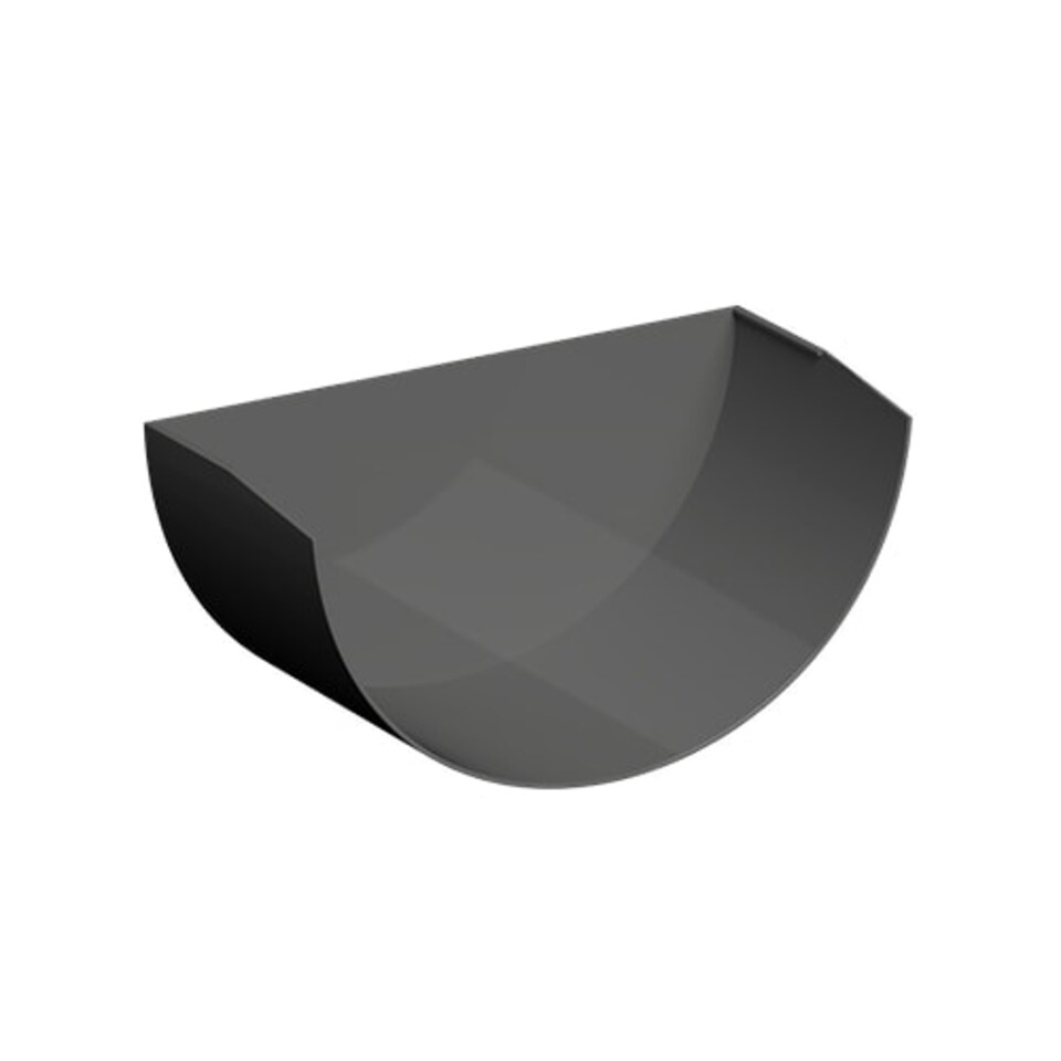 image 1 of FloPlast 170mm XtraFlo Industrial Half-Round Gutter Kit 20m - Stopend Outlet - Grey