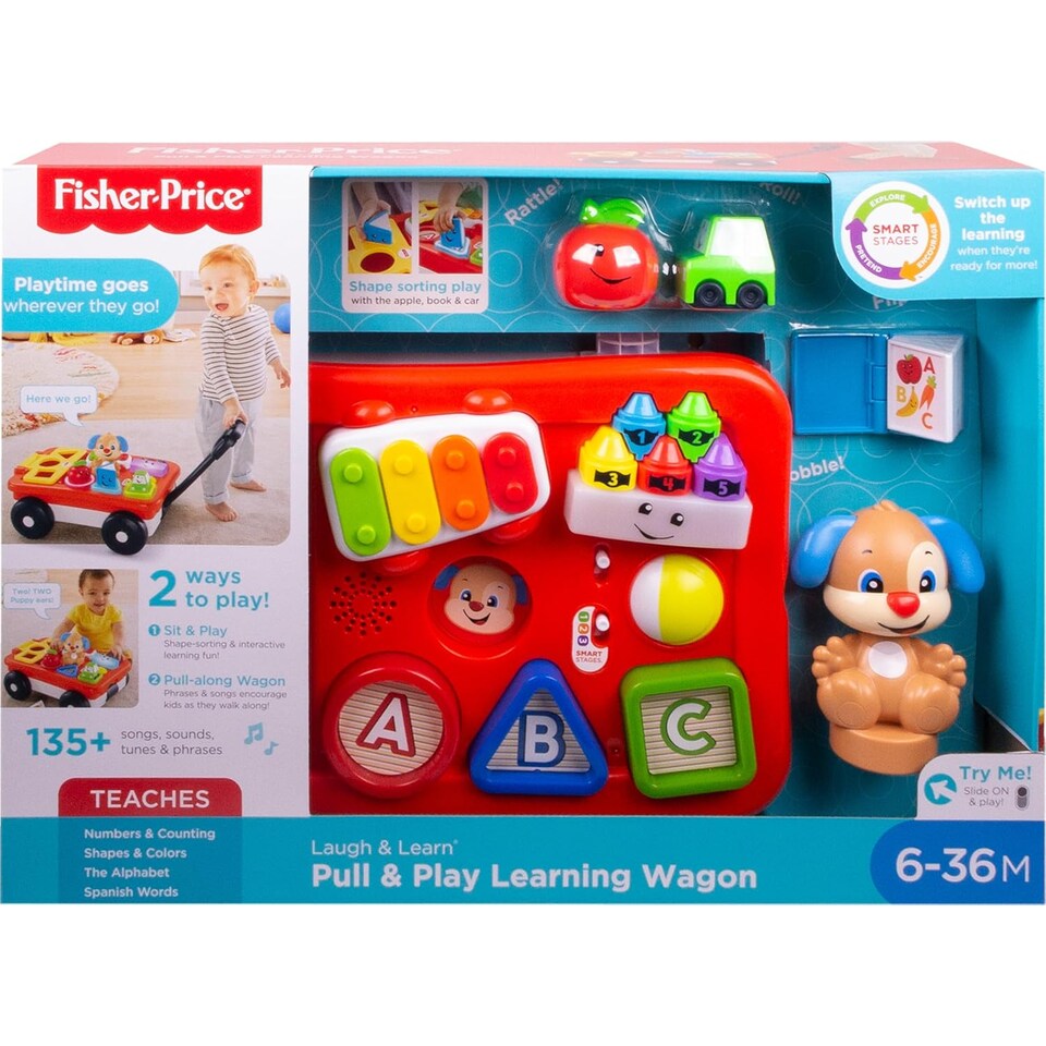 image 1 of Fisher Price Laugh And Learn Pull And Play Wagon