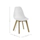 image 7 of Alderley Premium White Plastic Dining Chairs with Wooden Legs - Set of 2