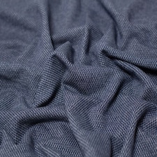 Navy Jacquard Fleece Back Sweatshirt Stretch Knit Fabric for Dressmaking, 150cm / 59" Wide - per metre