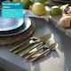 image 3 of Argon Tableware Stainless Steel Dinner Forks - 19.5cm - Gold - Pack of 12