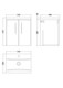 image 5 of Balterley Contemporary Bathroom Wall Hung 2 Soft-Close Door Vanity Unit & Mid-Edge Ceramic Basin | Brown | Bleached Oak